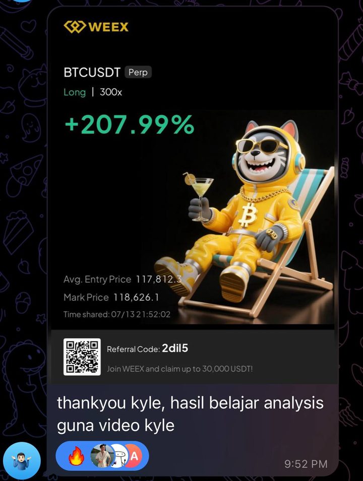 Telegram message from a Kyzen member