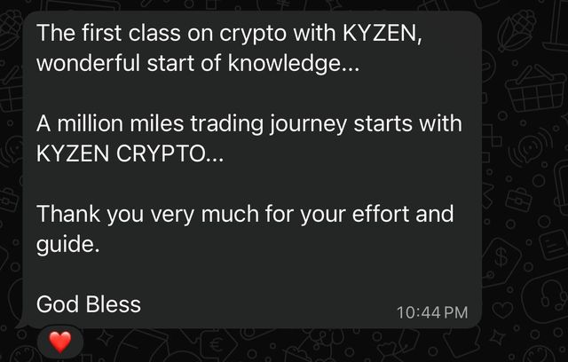 Telegram message from a Kyzen member